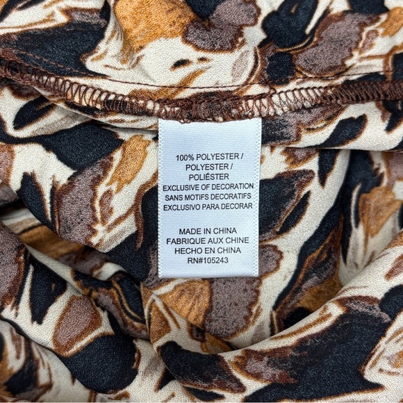 Bobeau Brown & Cream Abstract Print Sleeveless Blouse | Size M | NWOT - Picture 8 of 8